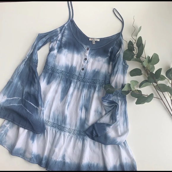 Tie Dye Off the Shoulder Dress - Picture 1 of 2